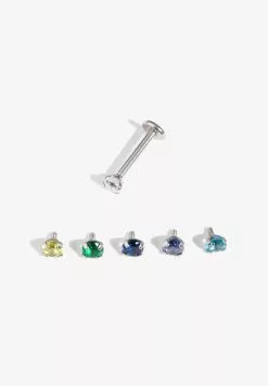 Lovisa 6PACK FLAT BACK - Sonstige Accessoires - Dark Blue