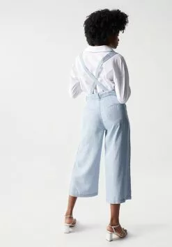 Salsa Jeans LOOSE CROPPED STRAIGHT - Jumpsuit - Blau -Hosen Elegante Boutique 029f15a23d054848b978fad5c1dceaa7