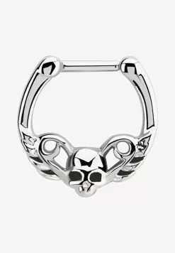 Adelia´s 316L SURGICAL STEEL NOSE PIERCING SKULL - Sonstige Accessoires - Silber -Hosen Elegante Boutique 02f9553ed7cb49928e7868f305ae6229 1