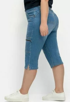 Sheego CAPRI - Jeans Shorts - Blue Bleached Denim -Hosen Elegante Boutique 0328d33d82eb44c0a7ce3521e4f96b75
