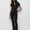 PULL & BEAR CUT-OUT - Jumpsuit - Black