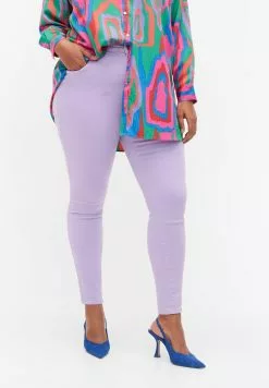 Zizzi HOCHTAILLIERTE AMY - Jeans Skinny Fit - Lavender