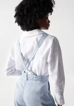 Salsa Jeans LOOSE CROPPED STRAIGHT - Jumpsuit - Blau -Hosen Elegante Boutique 140b8e45786d40ba85351e679744d6c1