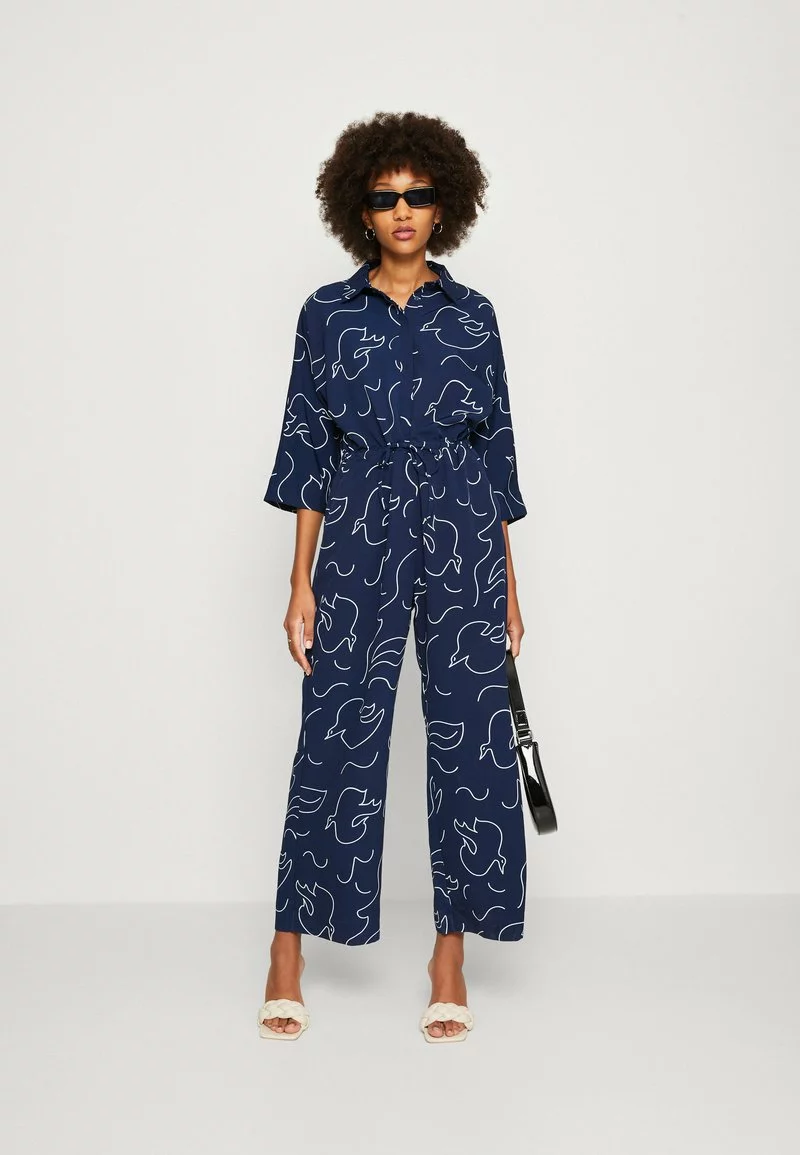 Monki Jumpsuit - Dark Blue 2 Monki Jumpsuit - Dark Blue - Image 2