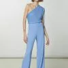 Patrizia Pepe ONE-SHOULDER - Jumpsuit - Ceramic Blue