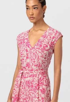 HALLHUBER WIDE-LEG AUS BEDRUCKTEM - Jumpsuit - Magenta -Hosen Elegante Boutique 18b50267255a4c3d8fb4b16ff718b8c9