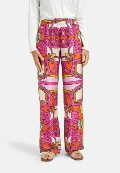 Milano Italy Stoffhose - Pink Print 10 Milano Italy Stoffhose - Pink Print -Hosen Elegante Boutique 19285d08ecef4fc3966d807021606d8a 1