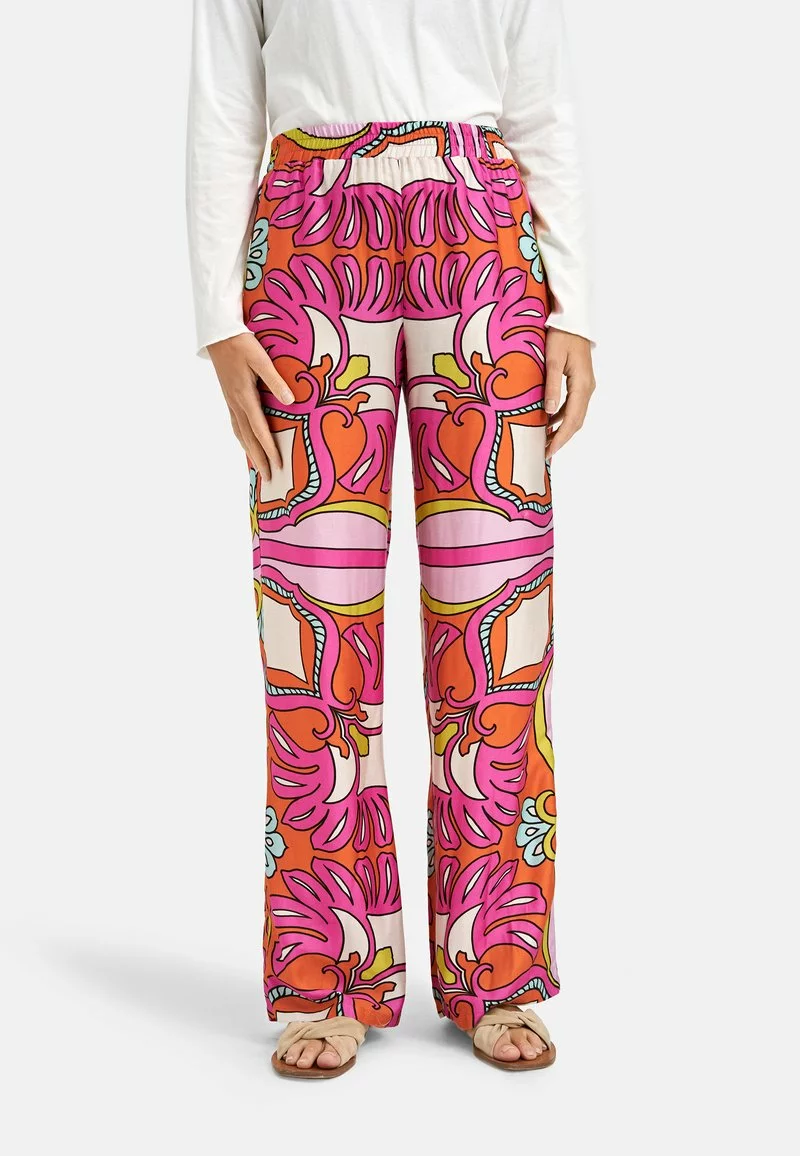 Milano Italy Stoffhose - Pink Print 5 Milano Italy Stoffhose - Pink Print - Image 5