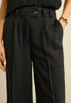 Next BLEND WIDE LEG - Stoffhose - Black