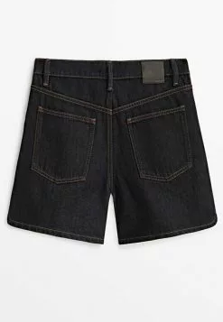 Massimo Dutti HIGH WAIST - Jeans Shorts - Blue Black Denim -Hosen Elegante Boutique 1ce92b04017c4faba523306a36cc2238