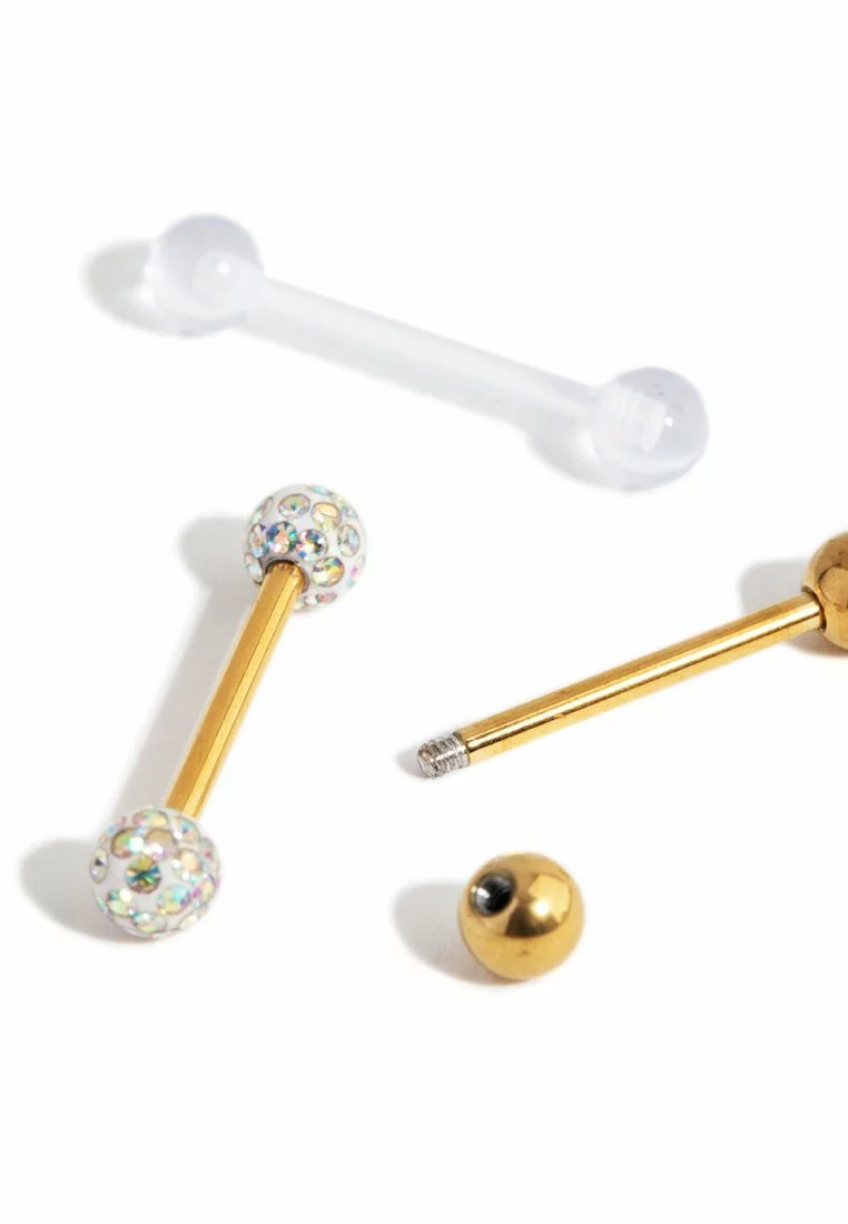 Lovisa FERIDO TONGUE 3-PACK - Sonstige Accessoires - Gold Coloured 3 Lovisa FERIDO TONGUE 3-PACK - Sonstige Accessoires - Gold Coloured - Image 3