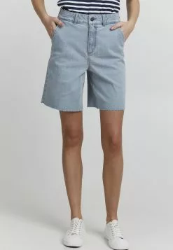 OXMO Jeans Shorts - Light Blue Denim
