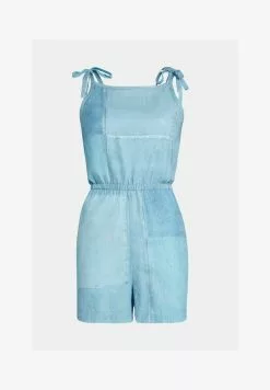 ESPRIT MIT ALLOVER DENIM-PRINT - Jumpsuit - Blue Medium Washed New -Hosen Elegante Boutique 219cdd032f0e495187aad0f3261b94bf