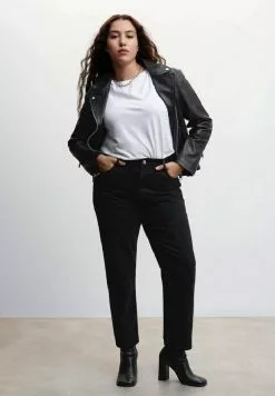 Mango MOM2000 - Jeans Straight Leg - Black Denim -Hosen Elegante Boutique 2a4aafb42174457fa535f50f99204daa