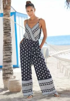LASCANA Jumpsuit - Türkis-bedruckt -Hosen Elegante Boutique 2bc3d894fe674b859c34685bf4bea8a6