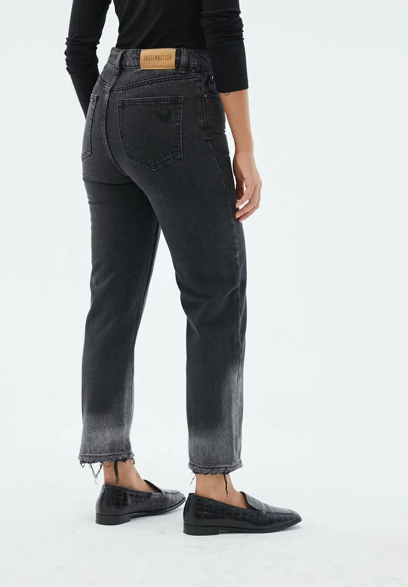 System Action FRAYED - Jeans Straight Leg - Black 3 System Action FRAYED - Jeans Straight Leg - Black - Image 3