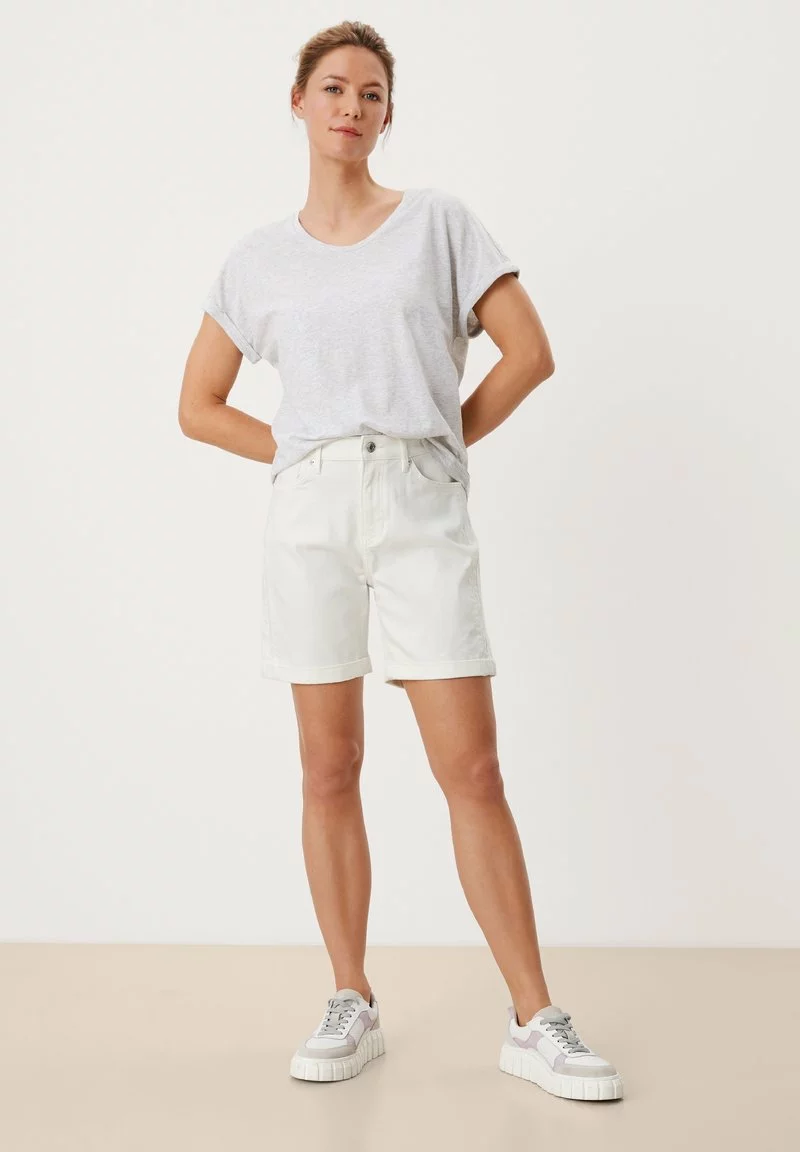 S.Oliver Jeans Shorts - Off White Stretche 2 S.Oliver Jeans Shorts - Off White Stretche - Image 2