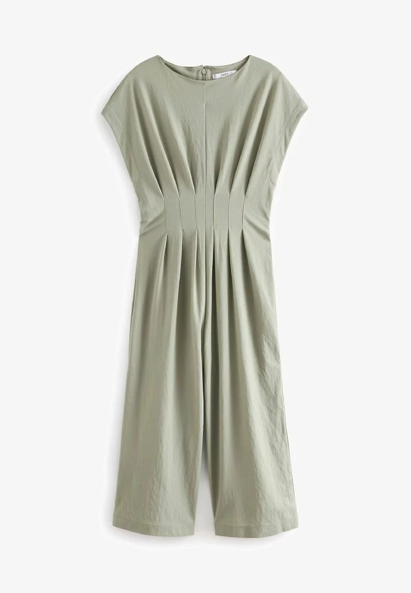 Next SHORT SLEEVES PLEATED CORSET DETAIL WIDE LEG STANDARD - Jumpsuit - Black 6 Next SHORT SLEEVES PLEATED CORSET DETAIL WIDE LEG STANDARD - Jumpsuit - Black - Image 6