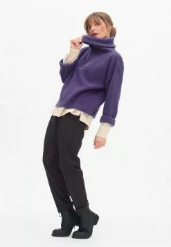 TrueStory ARIL - Stoffhose - Aubergine -Hosen Elegante Boutique 34b3b6de5ae6445b9733733e78d29f26