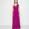 WAL G PETITE FLEUR ONE SHOULDER - Jumpsuit - Plum