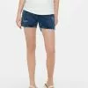 ONLY MATERNITY MAMA HIGH WAIST - Jeans Shorts - Medium Blue Denim