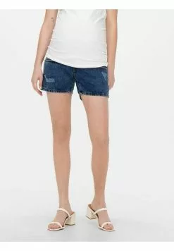 ONLY MATERNITY MAMA HIGH WAIST - Jeans Shorts - Medium Blue Denim