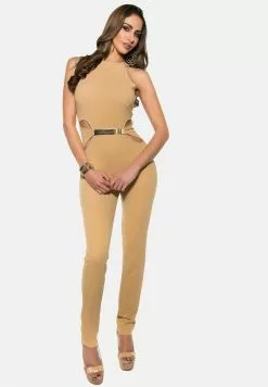 Koucla OVERALL MIT DEZENTEN CUT-OUTS - Jumpsuit - Beige