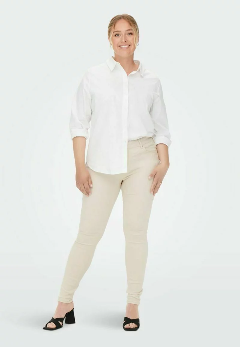 ONLY CARMAKOMA CURVY CARWILLY REG - Jeans Skinny Fit - Ecru 2 ONLY CARMAKOMA CURVY CARWILLY REG - Jeans Skinny Fit - Ecru - Image 2