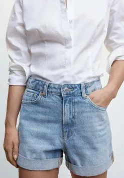 Mango MOM80 - Jeans Shorts - Mellemblå -Hosen Elegante Boutique 43f4e76afbc44397b35f82dc0b420176