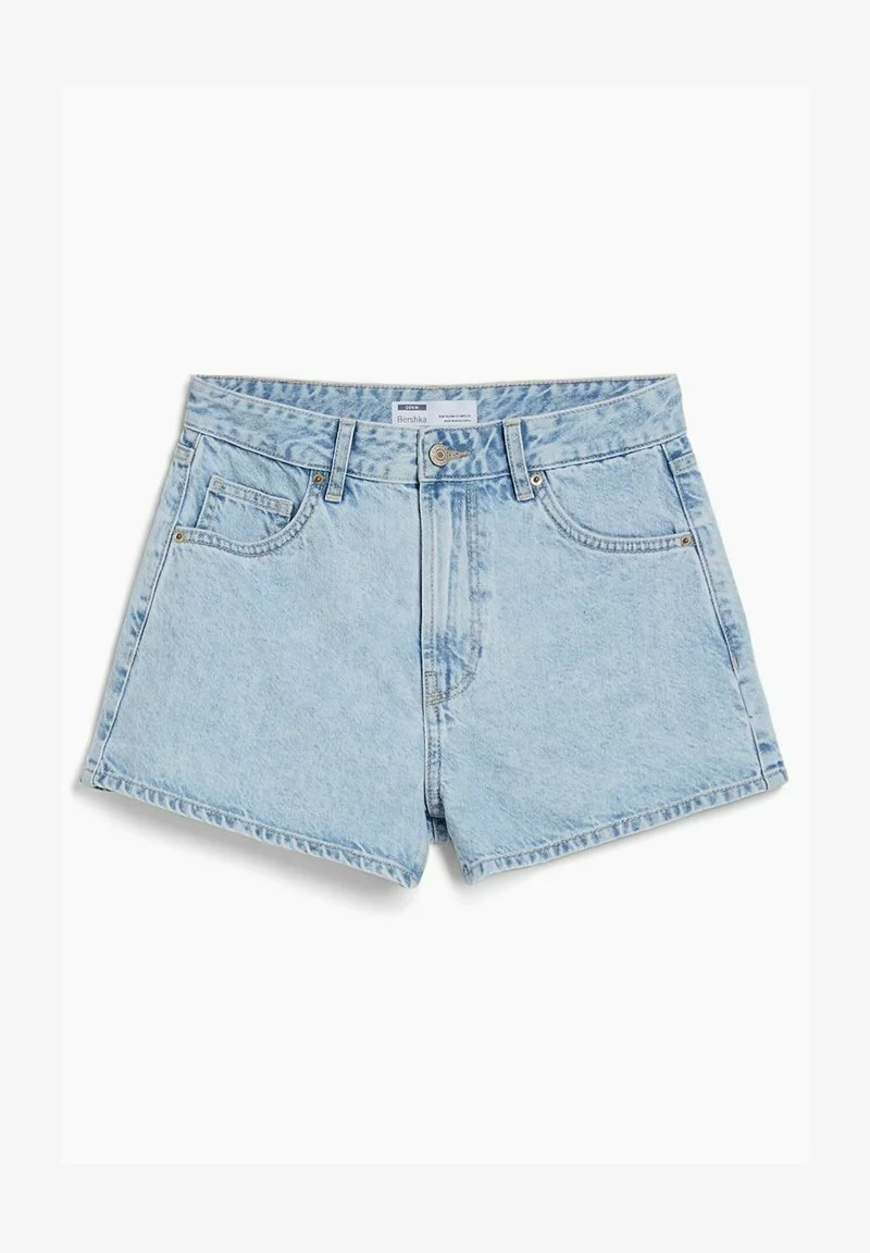 BERSHKA MOM FIT - Jeans Shorts - Light Blue 5 BERSHKA MOM FIT - Jeans Shorts - Light Blue - Image 5