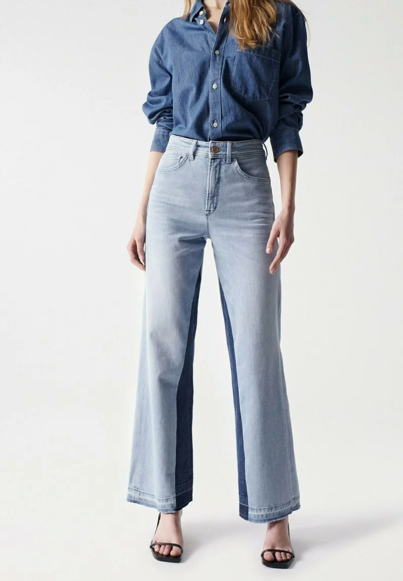 Salsa Jeans SECRET GLAMOUR PUSH IN WIDE - Flared Jeans - Blue 1 Salsa Jeans SECRET GLAMOUR PUSH IN WIDE - Flared Jeans - Blue