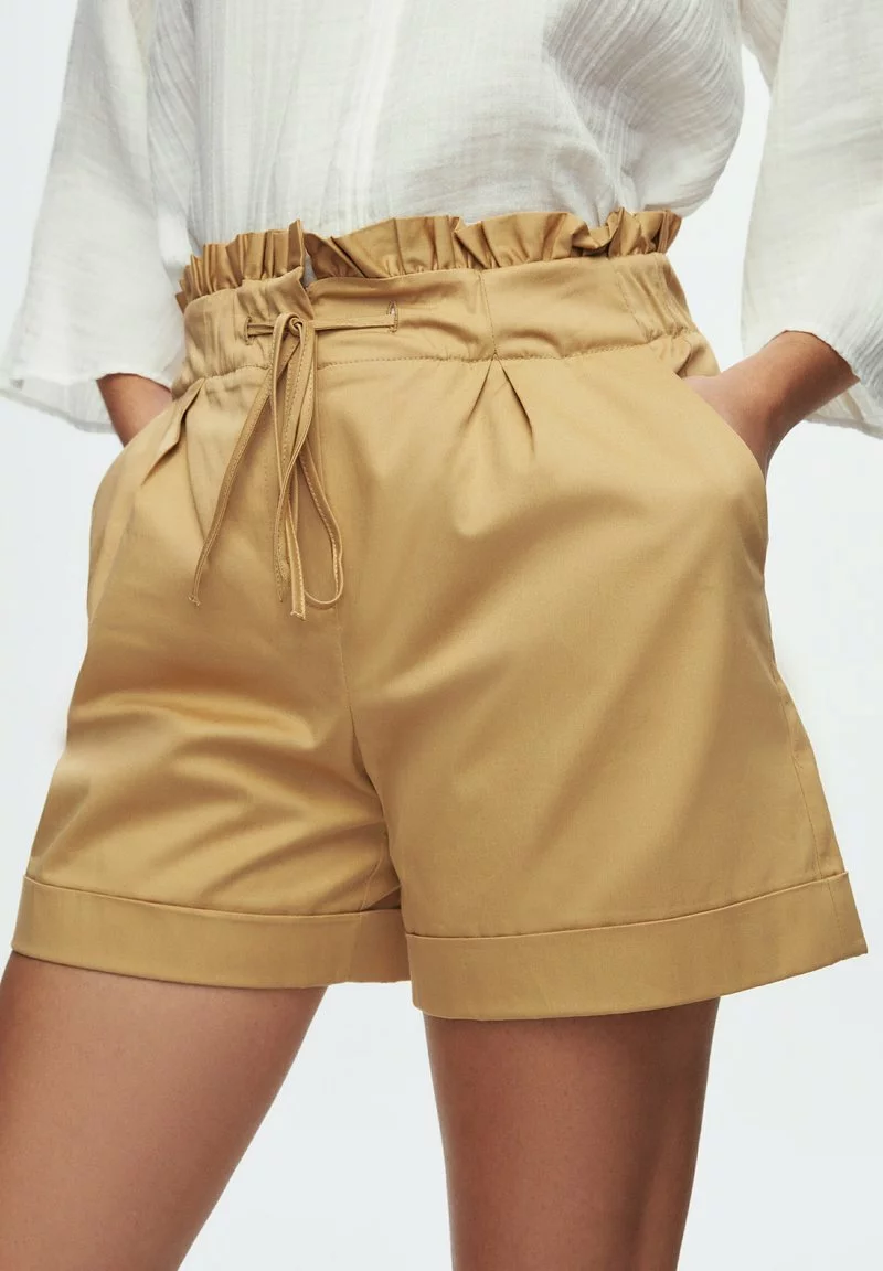AdL FRONT FRILLED WAIST - Shorts - Beige 4 AdL FRONT FRILLED WAIST - Shorts - Beige - Image 4