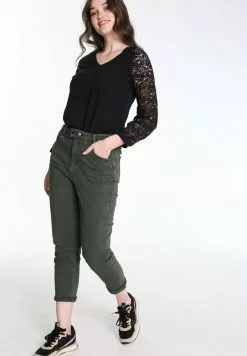 Cassis Jeans Slim Fit - Khaki -Hosen Elegante Boutique 4cc2feca020348758321e98e49254b39