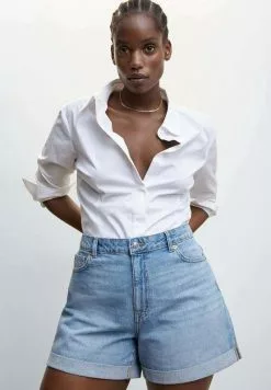 Mango MOM80 - Jeans Shorts - Mellemblå -Hosen Elegante Boutique 4ea6535ab8c14b499c01519f72821365