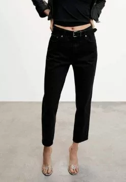 Mango MOM2000 - Jeans Straight Leg - Black Denim -Hosen Elegante Boutique 4f33b66b342140eeb86f71b25c124e72