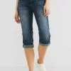 STREET ONE CASUAL FIT IN 3/4 - Jeans Shorts - Blau