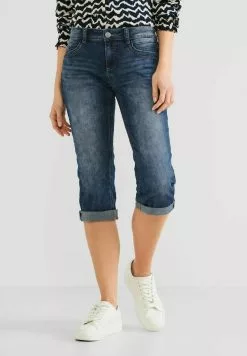 STREET ONE CASUAL FIT IN 3/4 - Jeans Shorts - Blau