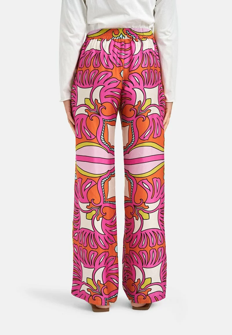 Milano Italy Stoffhose - Pink Print 3 Milano Italy Stoffhose - Pink Print - Image 3