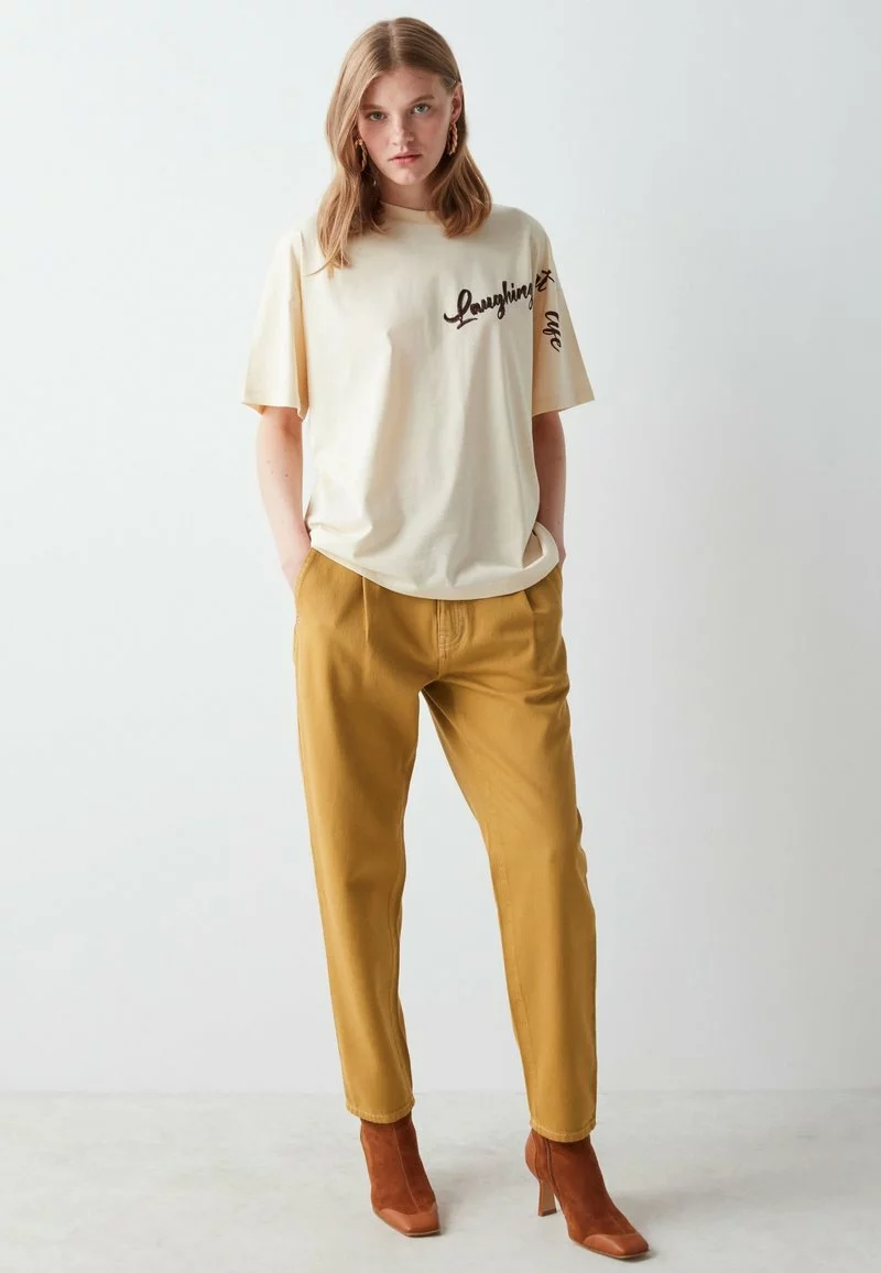 Ipekyol HIGH WAIST - Jeans Straight Leg - Mustard 1 Ipekyol HIGH WAIST - Jeans Straight Leg - Mustard