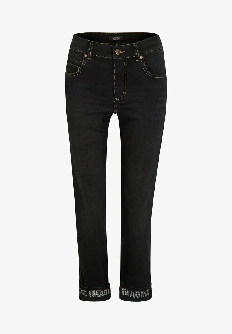 Angels 5-POCKET 'CICI CROP PEACE' MIT LOGO-APPLIKATION - Jeans Straight Leg - Anthrazit 4 Angels 5-POCKET 'CICI CROP PEACE' MIT LOGO-APPLIKATION - Jeans Straight Leg - Anthrazit - Image 4
