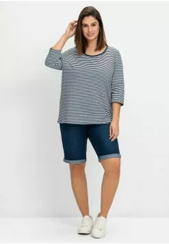 Sheego 2 PACK - Jeans Shorts - Blue Denim Dark Blue Denim