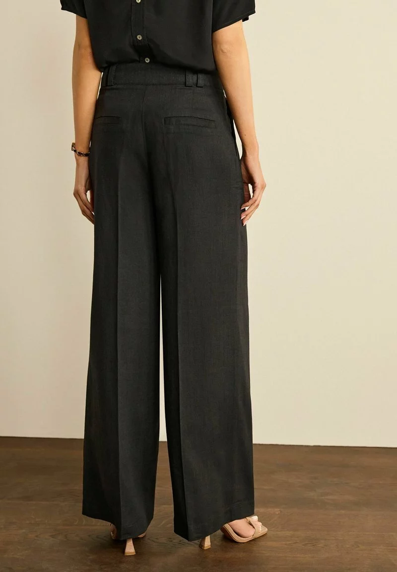 Next BLEND WIDE LEG - Stoffhose - Black 4 Next BLEND WIDE LEG - Stoffhose - Black - Image 4