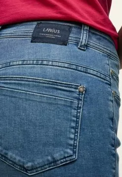 LANIUS HIGH WAIST - Jeans Slim Fit - Blue Denim -Hosen Elegante Boutique 65b0493df799447cb0cff29376e1e132