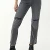 Oxxo MIT VERKÜRZTER BEINLÄNGE - Jeans Straight Leg - Grey Denim
