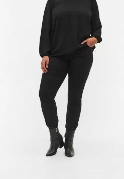 Zizzi MIT NORMALER TAILLE - Jeans Slim Fit - Black
