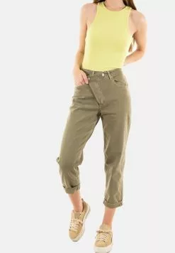 LE TEMPS DES CERISES Jeans Straight Leg - Vert