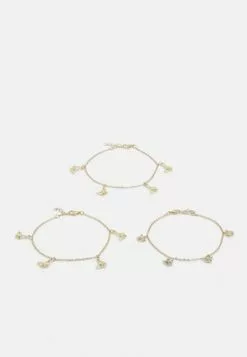 ONLY ONLMALU ANKLETS 3 PACK - Sonstige Accessoires - Gold-coloured -Hosen Elegante Boutique 74db1707103a40499330b0b74915935e