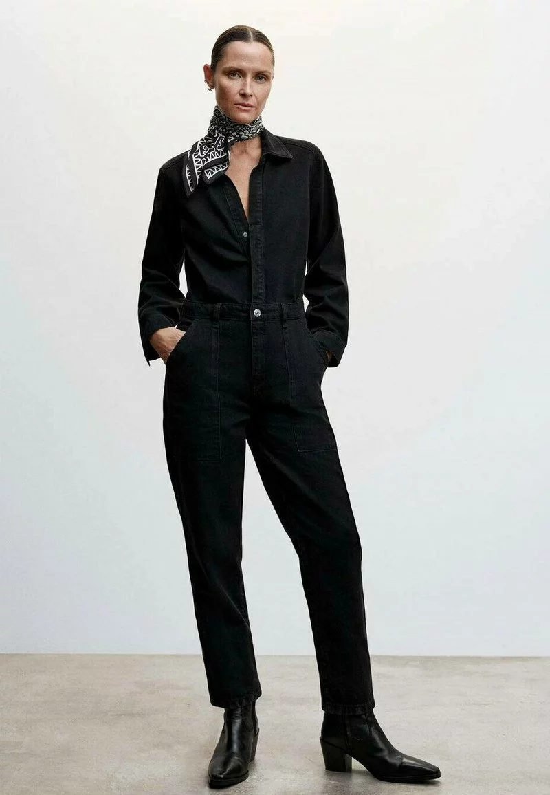 Mango CARMELA - Jumpsuit - Black Denim 1 Mango CARMELA - Jumpsuit - Black Denim