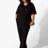 Live Unlimited London WRAP - Jumpsuit - Black