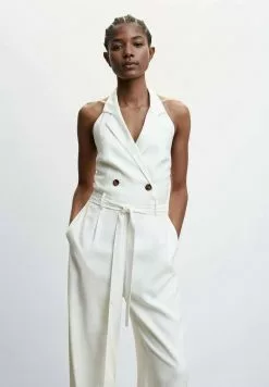 Mango SILENCIO - Jumpsuit - Blanc 8 Mango SILENCIO - Jumpsuit - Blanc -Hosen Elegante Boutique 770fd052c5484b5a9cb6cafd69ef0c22